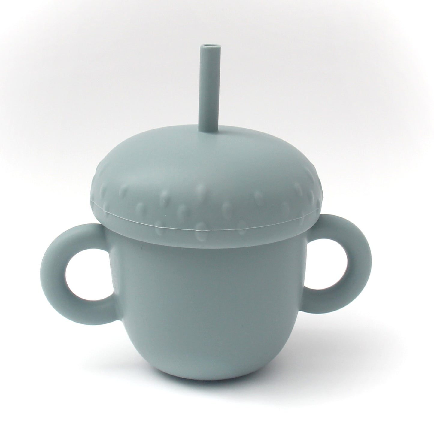 Silicone Acorn Shaped Cup with Straw