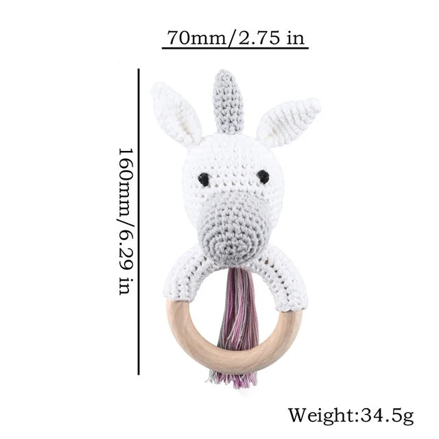 Crochet Animal Wood Teether