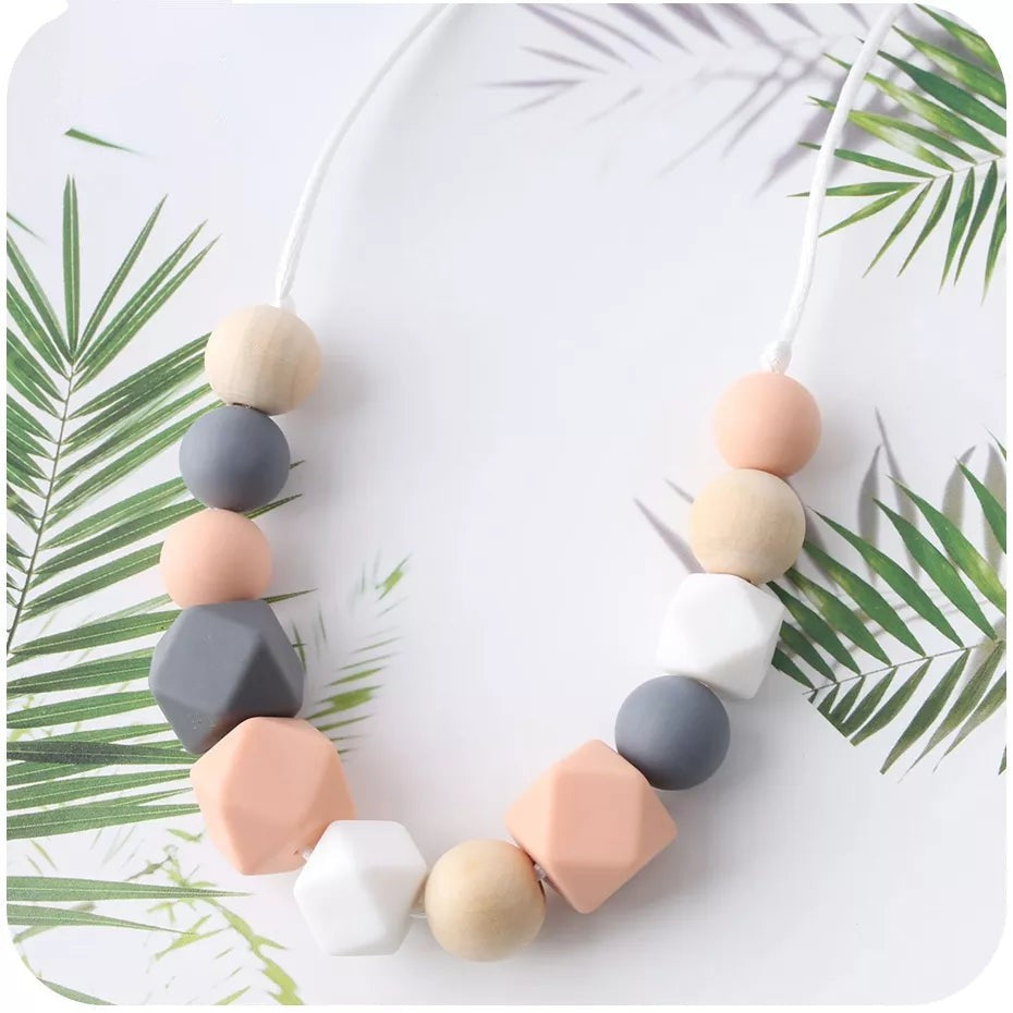 Silicone Teething Necklace in Various Colours