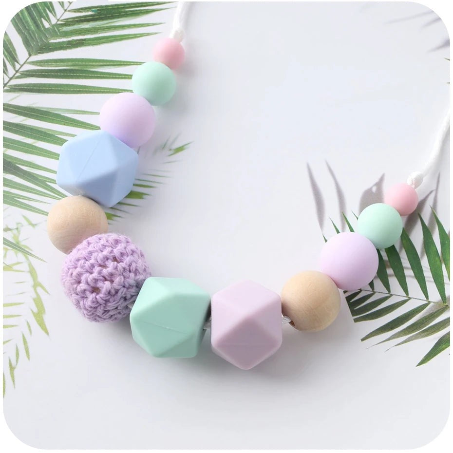 Silicone Teething Necklace in Various Colours