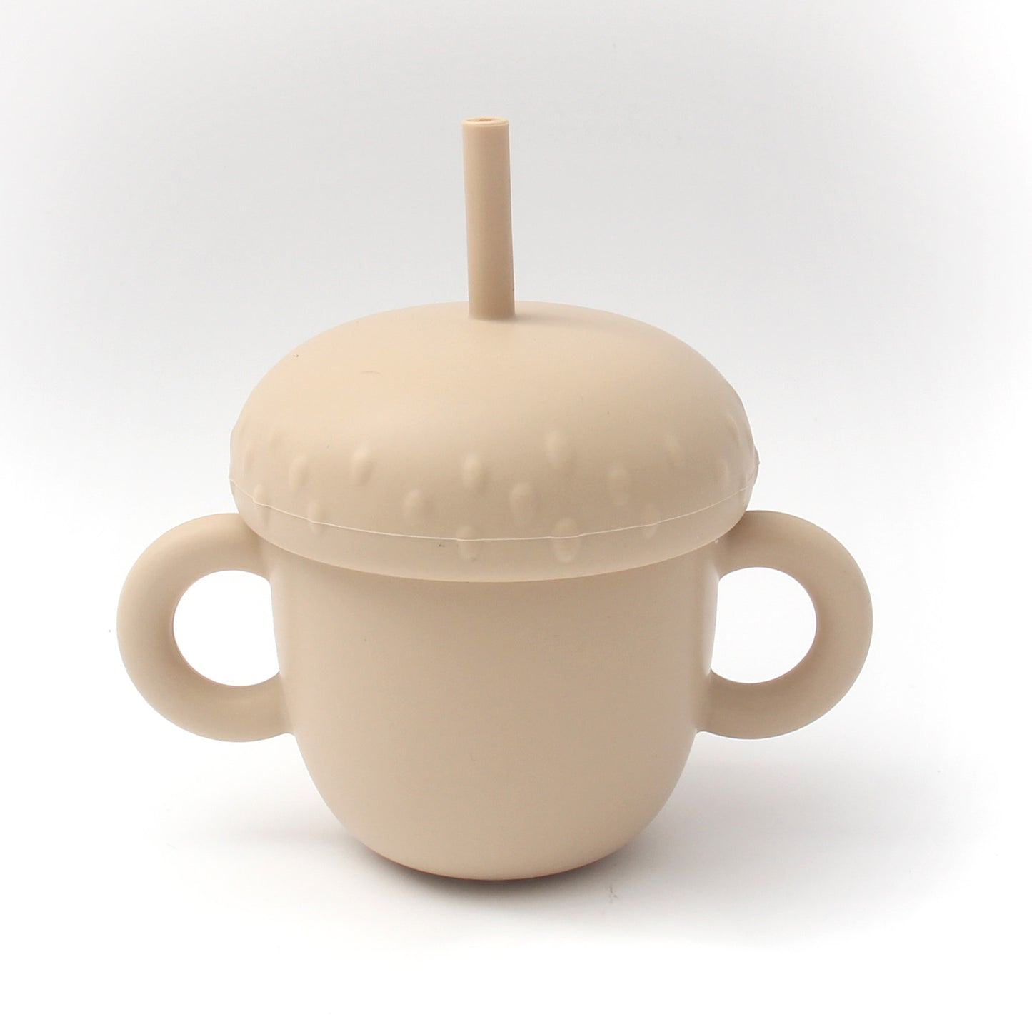 Silicone Acorn Shaped Cup with Straw