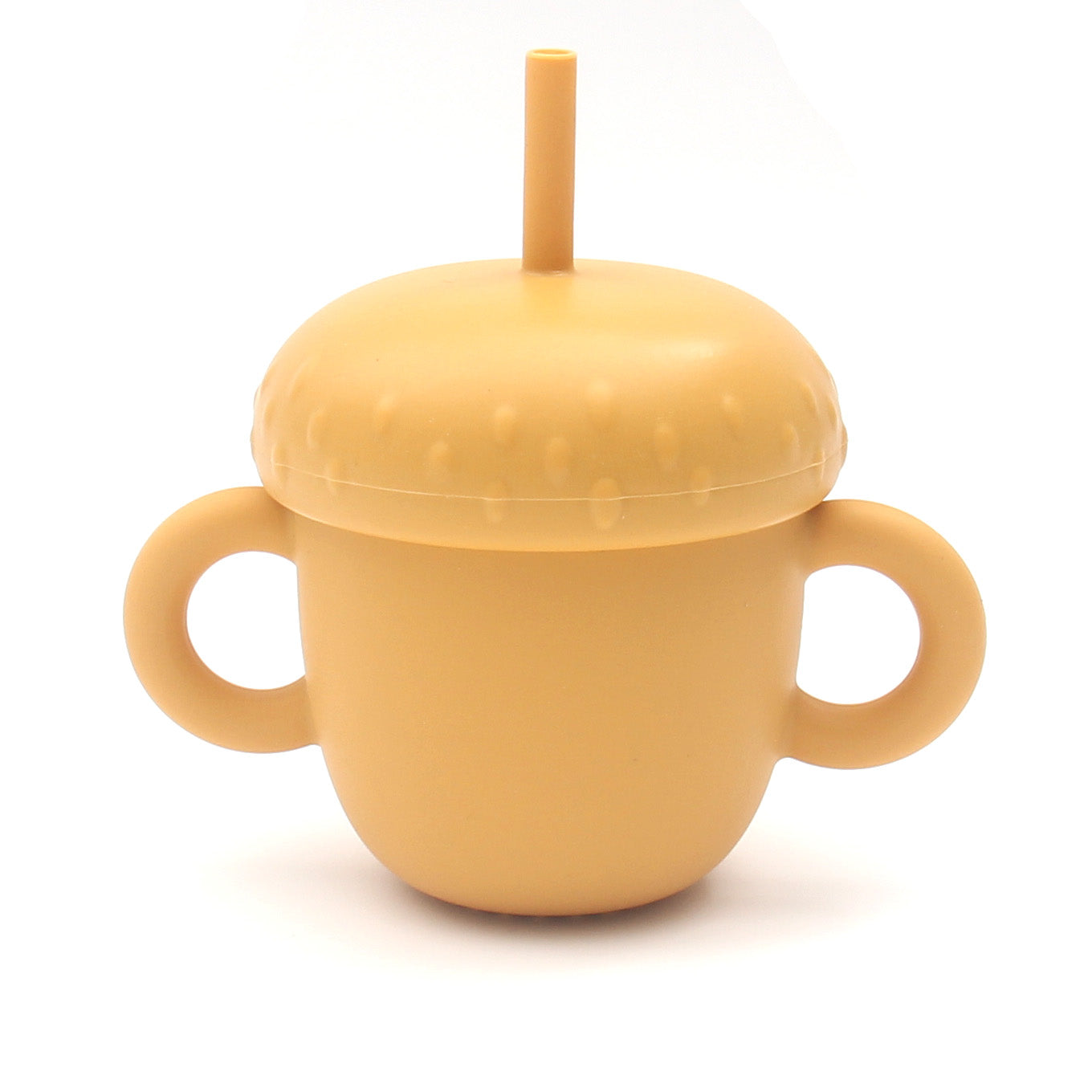 Silicone Acorn Shaped Cup with Straw