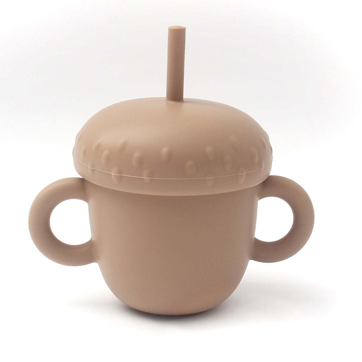 Silicone Acorn Shaped Cup with Straw