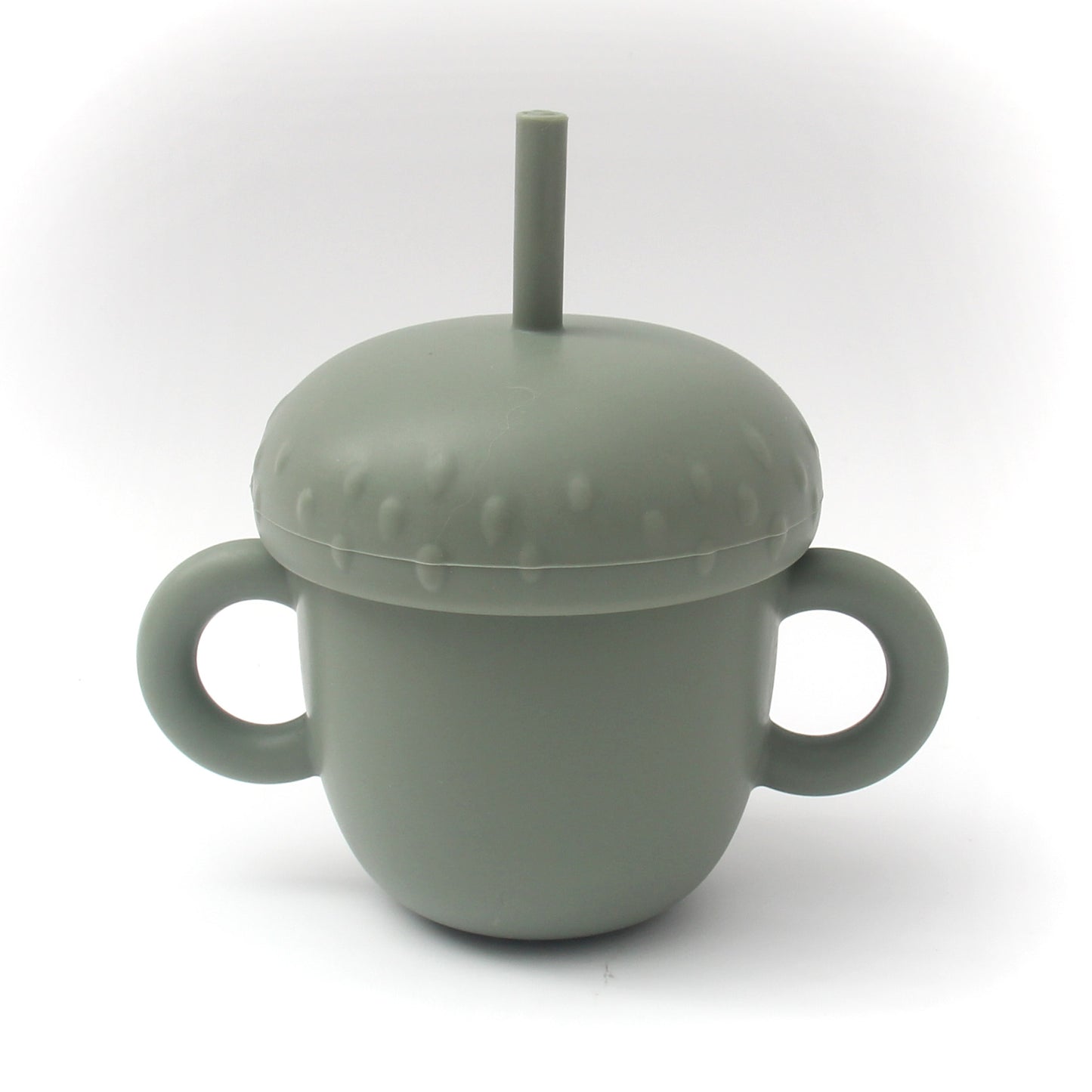 Silicone Acorn Shaped Cup with Straw