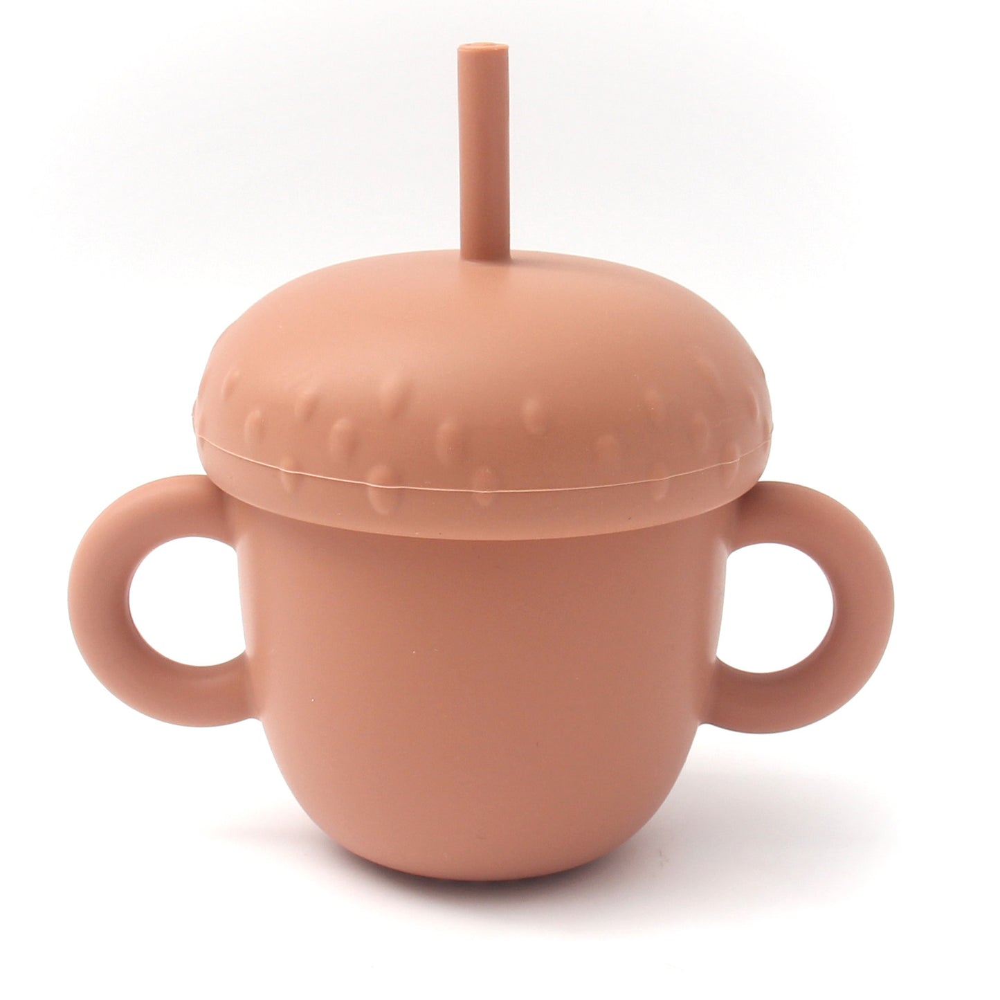 Silicone Acorn Shaped Cup with Straw