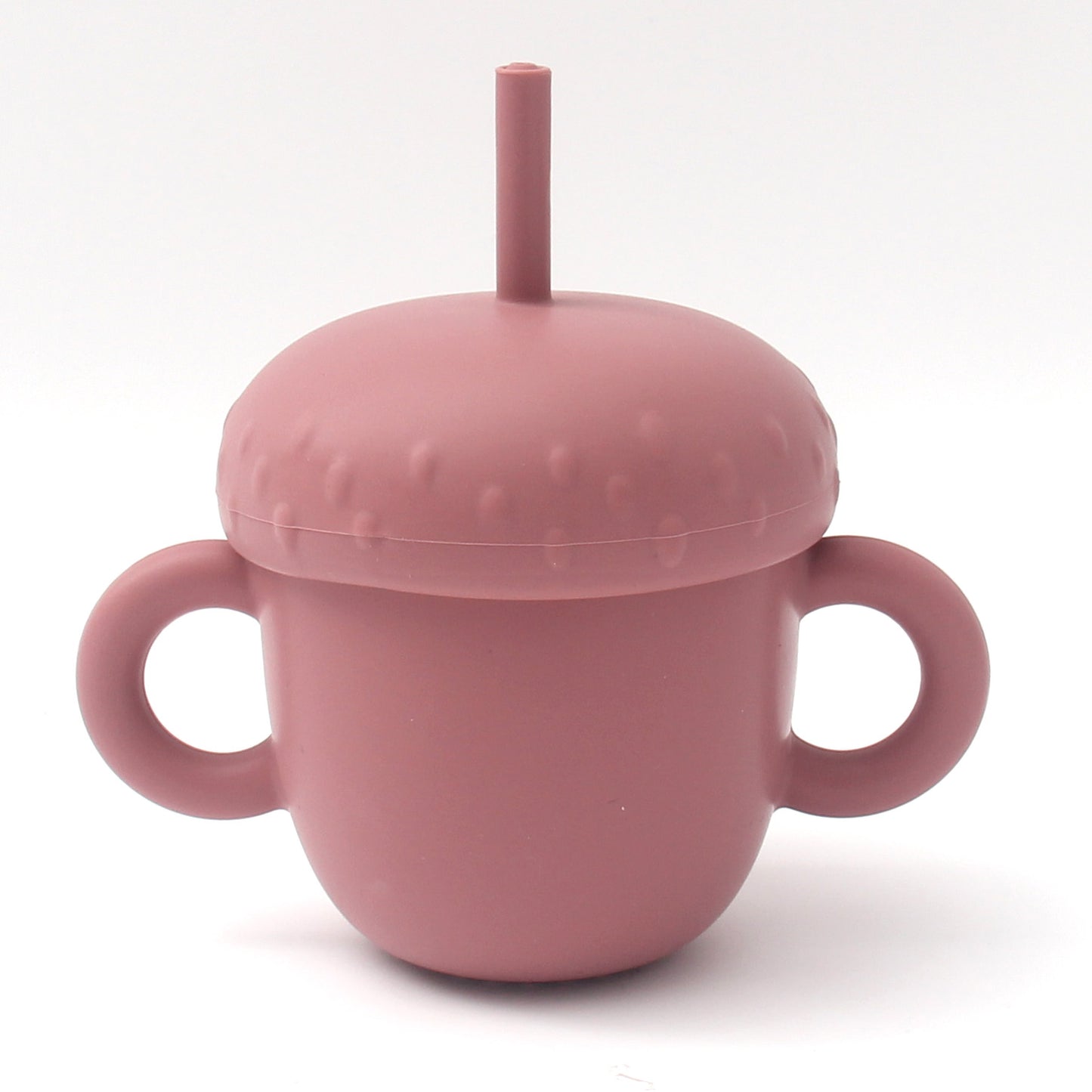 Silicone Acorn Shaped Cup with Straw