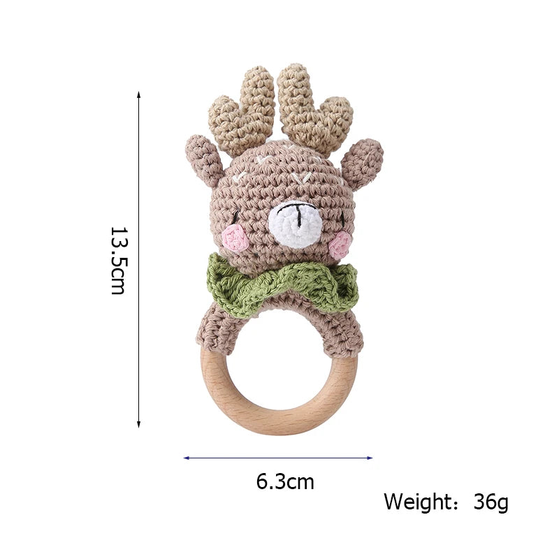 Crochet Animal Wood Teether