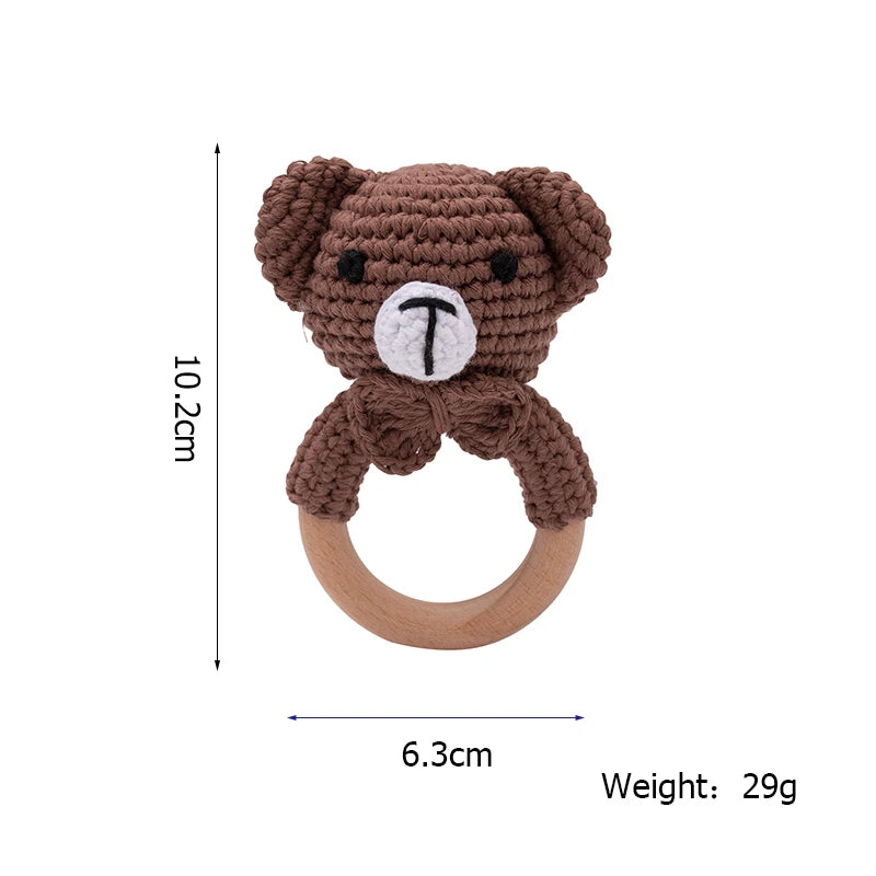 Crochet Animal Wood Teether