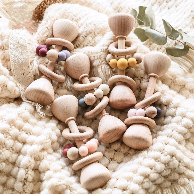 Wooden Rattle Teether