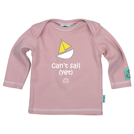 Lazy Baby Gift for Sailers - Can't Sail Yet Pink T Shirt